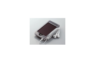 エレコム、最新iPod対応のコード巻き取り機能付きクリアケース 画像