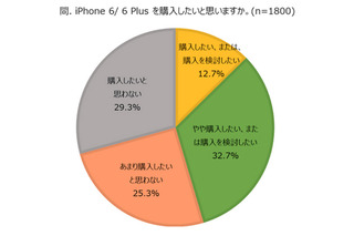 iPhone 6／6 Plus、2サイズの人気拮抗……購入意向キャリアはauがトップ 画像