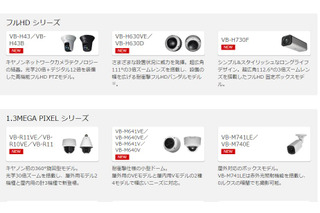 360°旋回屋外向けモデルなど、キヤノンがネットワークカメラ9機種を発売 画像