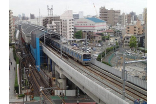 京成電鉄の押上線押上～八広間、上下線とも高架に 画像