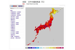 熊谷で38度、全国的に暑さ続く……気象庁 画像