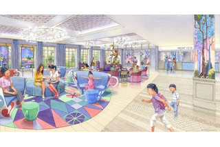 新たなディズニーホテルが来年6月に誕生、パークの装飾を施した館内に 画像