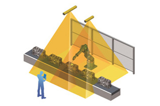 天井からの3次元映像で人を検知……オムロンが製造現場向け技術を開発 画像