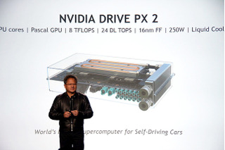 【CES 2016】NVIDIA、自動運転車用CPU「DRIVE PX 2」を発表 画像