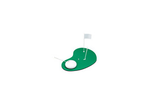デスク上でパター練習もできる！　ゴルフボール型マウスとグリーン型マウスパッドのセット 画像