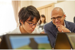 マイクロソフト・ナデラCEOが来日、経団連や日本の中学校を訪問 画像