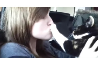 【動画】キスはお断り！飼い主のキスを拒む犬猫 画像