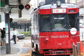 セレブな夏の真っ赤なビール電車！広島電鉄「TRAIN ROUGE」に乗ってみた！ 画像