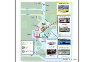 東京の羽田・臨海部・都心で舟運の社会実験　9月12日から 画像
