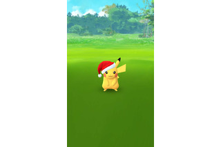 ポケモンGOにサンタ姿のピカチュウが出現！ 画像