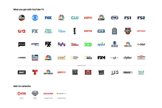米Google、「YouTube TV」スタート！35ドルで約40のテレビ局放送が見放題 画像