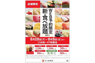 かっぱ寿司、9月25日から「新・食べ放題」開催 画像