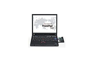 IBM、同社で初めて指紋センサーを搭載したA4薄型ハイエンドノート「ThinkPad T42」 画像
