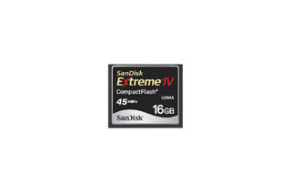 サンディスク、データ転送速度45MB/秒を可能としたExtreme IVコンパクトフラッシュの16GBモデル 画像