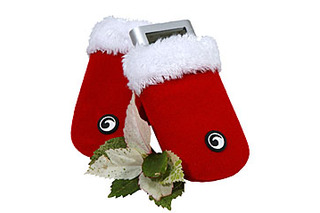 クリスマス向けサンタクロースバージョンのiPod/iPod mini用キャリングケース 画像