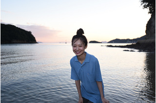西川瑞希、「仙酔島」の露天風呂でエネルギーチャージ 画像