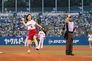 羽田美智子、人生2度目の始球式！「高校球児の気持ちがわかりました」 画像