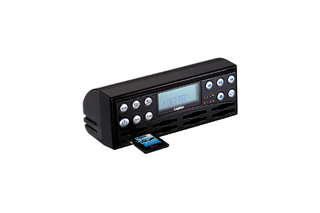 ロジテック、FM波で音楽を飛ばすSDメモリ8スロット搭載MP3プレーヤー 画像