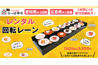 自宅が“ミニ”かっぱ寿司に！「レンタル回転レーン」愛知・広島の一部店舗でも貸出スタート 画像
