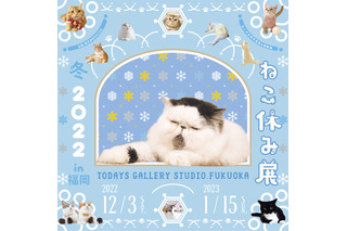 スター猫の愛らしい姿が拝める「ねこ休み展 冬 2022 in 福岡」開催！ねこ休み福袋も限定登場 画像