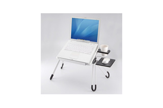 サンワサプライ、ノートPC向けのアルミ製折りたたみテーブル——実売4,980円 画像