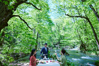 星野リゾート 奥入瀬渓流ホテル、新緑の絶景と春の味覚楽しめる「渓流新緑ランチ」期間限定販売 画像