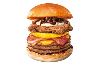 ロッテリア、8月“肉の日”キャンペーンは「BBQパイン絶品チーズバーガー」がキングサイズに 画像