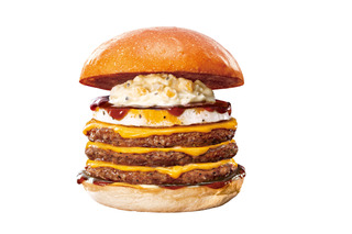 ロッテリア、パティ3枚重ねの贅沢バーガー「キングタルてり絶品チーズバーガー」25日より販売 画像