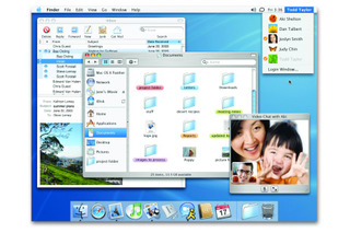 次期Mac OS X「Panther」ではビデオチャット機能を標準搭載。「iChat AV」のβ版を公開 画像