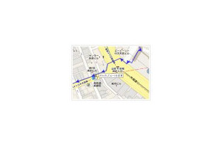 Googleマップ、徒歩ルートの案内に対応 〜 携帯電話からも利用OK 画像