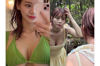 “着てても露出”状態!? 韓国で最もグラマラスな女性芸人が魅せたビーチでの“限界コーデ”【PHOTO】 画像