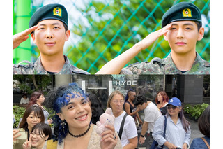 18時間かけて韓国HYBE本社に来た猛者も V&RM除隊で世界中の「ARMY」が集結 画像