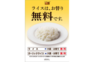 ステーキ宮、一時中止していた「ライスお替り無料」が復活!ガーリックライスは110円で変更可能 画像