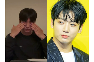 BTS・JUNG KOOK、ライブ配信中に涙を流す「ダメだよ、何やってるんだよ!」 話題の作品にハマった姿 画像