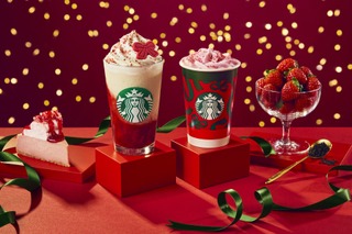 スターバックス、クリスマスの新作「ストロベリー＆ジョイフルメドレー」フラペチーノが11月1日発売！ 画像
