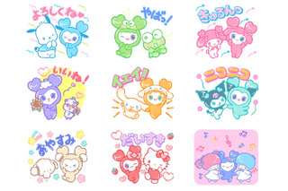 「TWICE LOVELYS」とサンリオキャラクターズのコラボデザインに注目！LINEスタンプ40種が販売決定 画像
