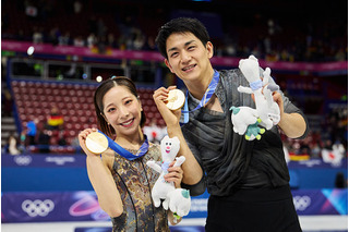 ミラノ五輪金「りくりゅう」、拠点・カナダに「帰ります」エアカナダからはプレゼントも 画像