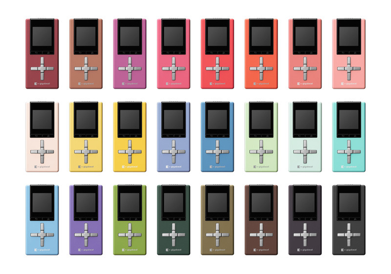 東芝、日本の伝統色全24色を揃える1GBポータブルオーディオプレーヤー