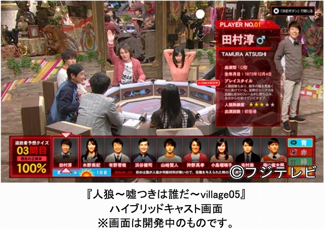 フジテレビ『人狼』、同社初のハイブリッドキャスト対応番組に | RBB TODAY