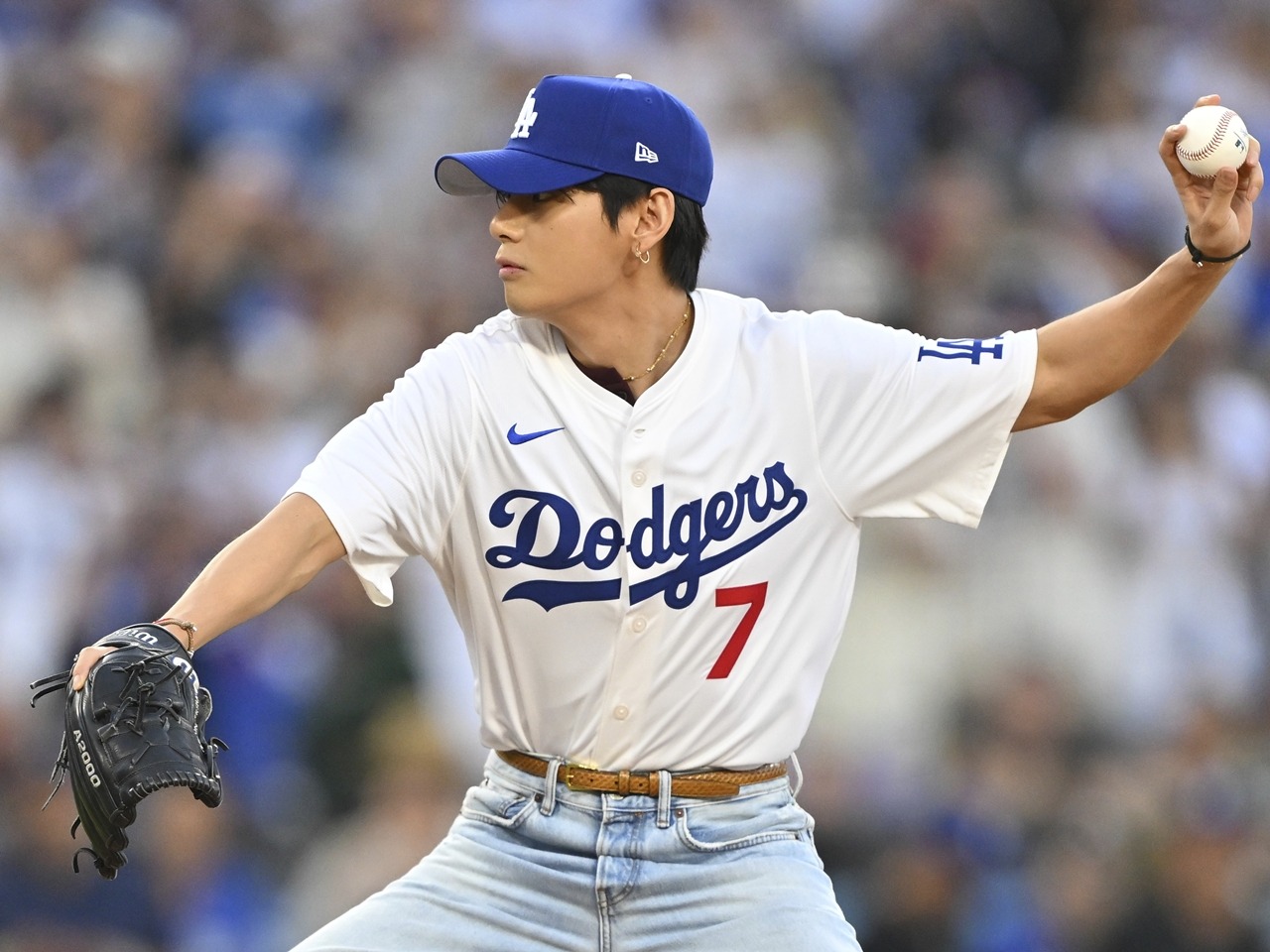 ミ*ノ様 ドジャーススタジアム限定　配布品　ベッツリング　V BTS始球式 残り1 ドジャーススタジアム限定 配布品 ベッツリング V BTS始球