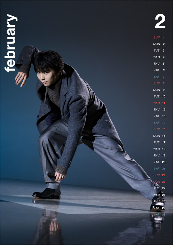 羽生結弦、躍動感あふれるポージングも収録！2026年版カレンダー