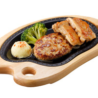 ガーリックチキン＆ハンバーグステーキ