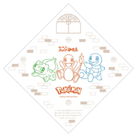 【コメダ珈琲店】フシギダネ・ヒトカゲ・ゼニガメのなかよし鶏タツタバーガーレモンタルタル　バーガー袋