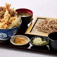 「海かぜ天丼（小）藪そばサービスセット」1,500円（税込）