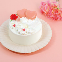 「母の日 ハートのフラワーケーキ」