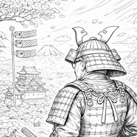 武者カーネル塗り絵