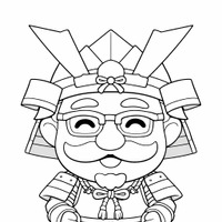 武者カーネル塗り絵