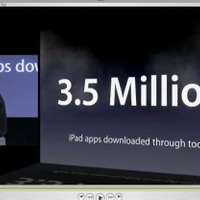 iPadのアプリケーションダウンロードは350万（イベントの基調講演映像より）