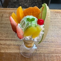 銀座【喫茶 ブリッヂ】メロン ア・ラ・モード
