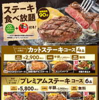 ステーキガスト「ステーキ食べ放題メニュー」